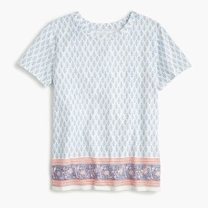 J. Crew Leaf Print Tee Shirt